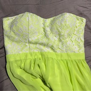 Lime strapless forever 21 dress